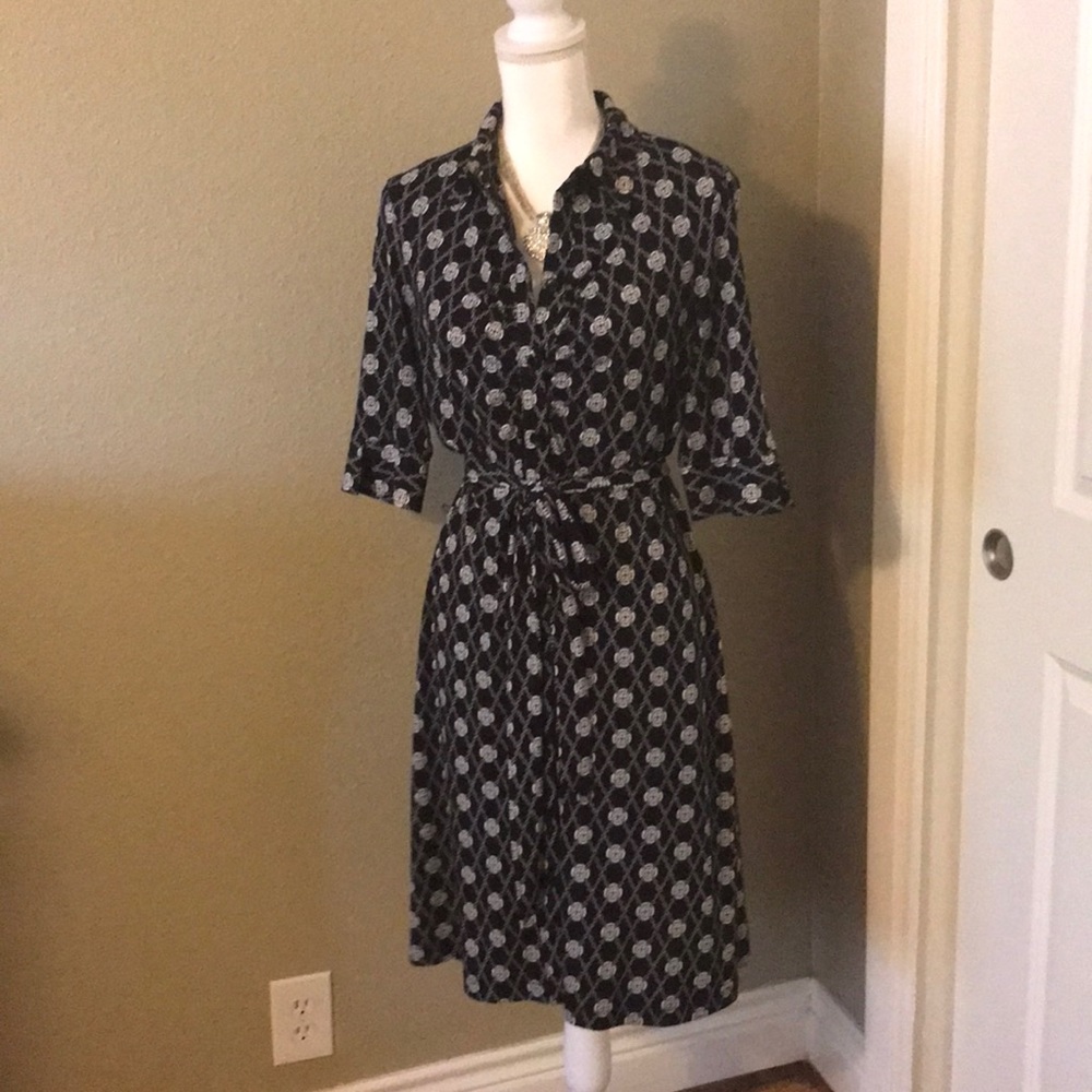 Black sexy button down dress